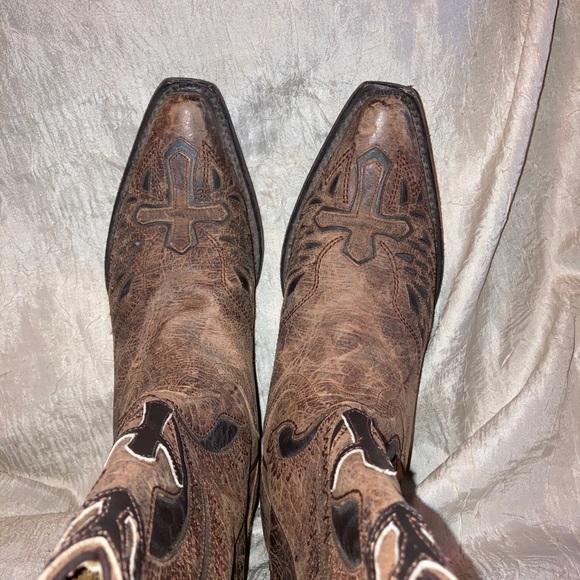 JB DILLON HANDMADE WESTERN BOOTS WOMENS SIZE 7.5B - Picture 5 of 9